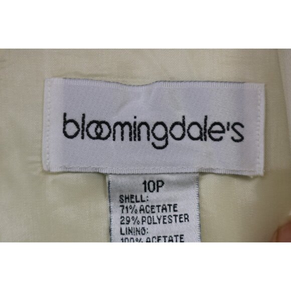 Bloomingdales Ivory A-Line Sleeveless Dress-Size 10/Petite-Lined - Picture 7 of 13